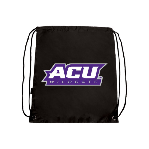 Black Drawstring Backpack - ACU Wildcats