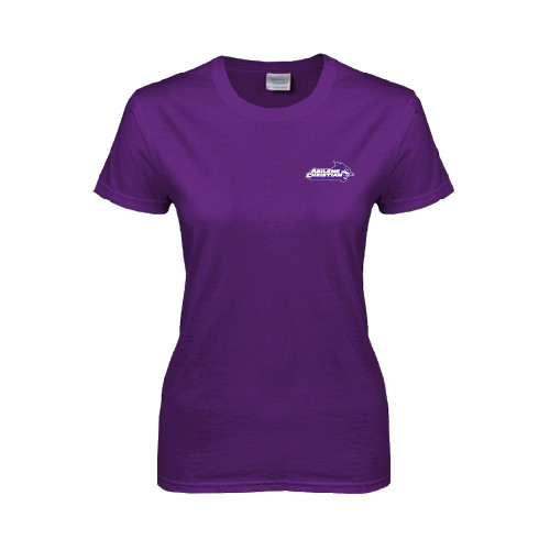  Womens Purple Short Sleeve Tee - Primary Logo