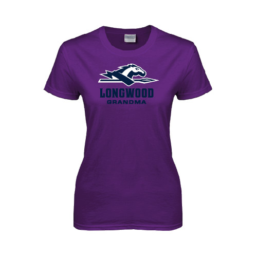  Womens Purple Short Sleeve Tee - Track and Field Side Shoe Design