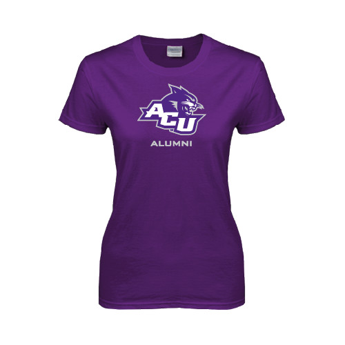  Womens Purple Short Sleeve Tee - Alumni