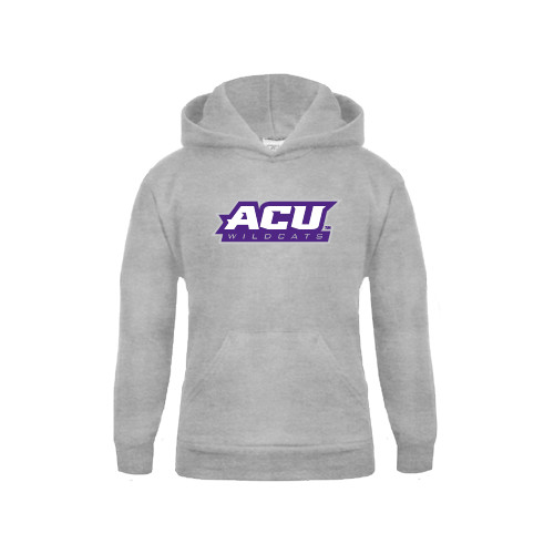  Youth Grey Fleece Hood - ACU Wildcats