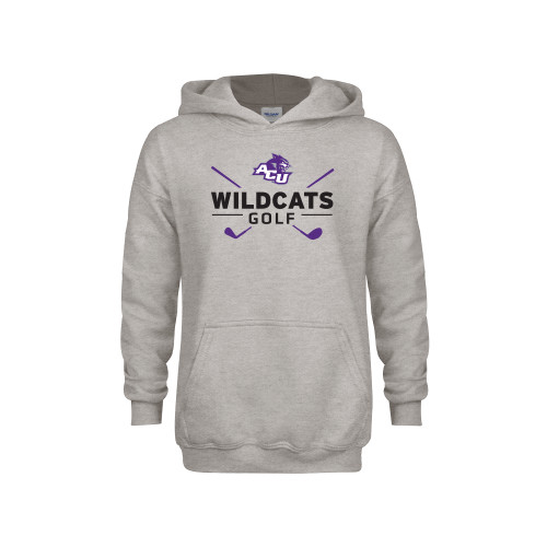  Youth Grey Fleece Hood - Wildcats Golf Crossed Clubs