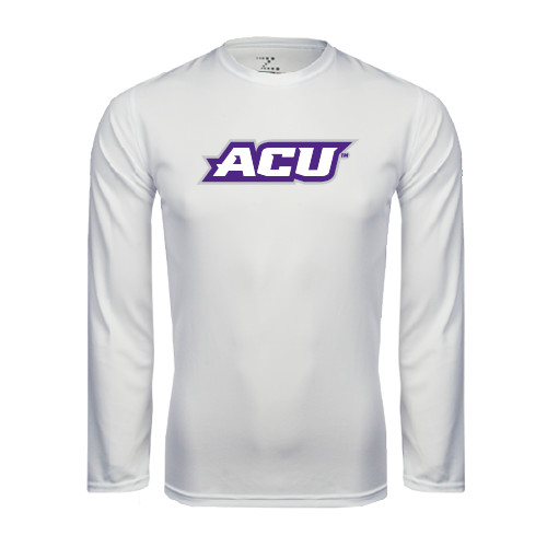  White Performance Long Sleeve Shirt - ACU