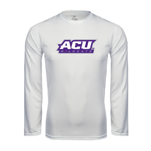  White Performance Long Sleeve Shirt - ACU Wildcats