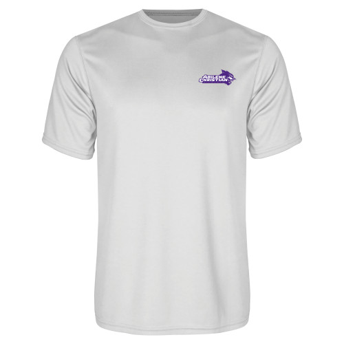  White Performance Tee - Primary Logo