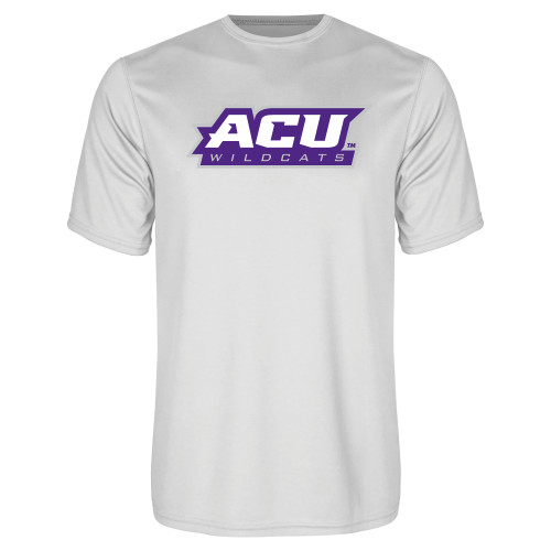  White Performance Tee - ACU Wildcats