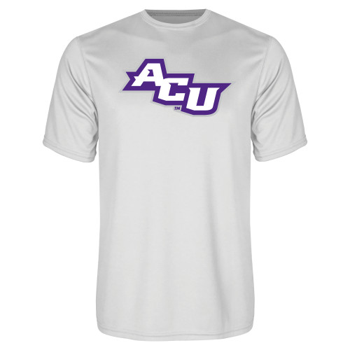  White Performance Tee - Angled ACU