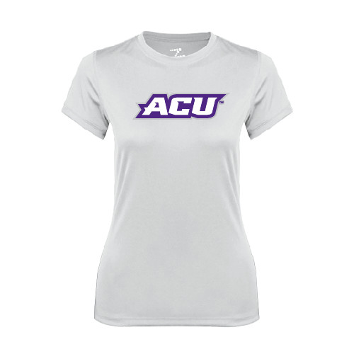  Womens White Performance Tee - ACU