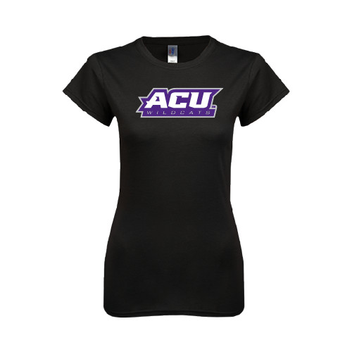  Next Level Womens Black Boyfriend Tee - ACU Wildcats