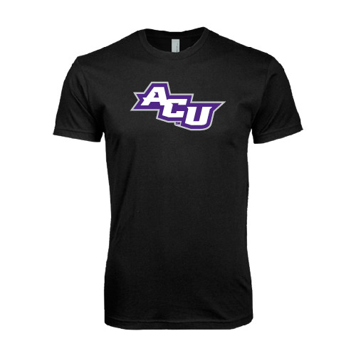  Next Level Black SoftStyle T Shirt - Angled ACU