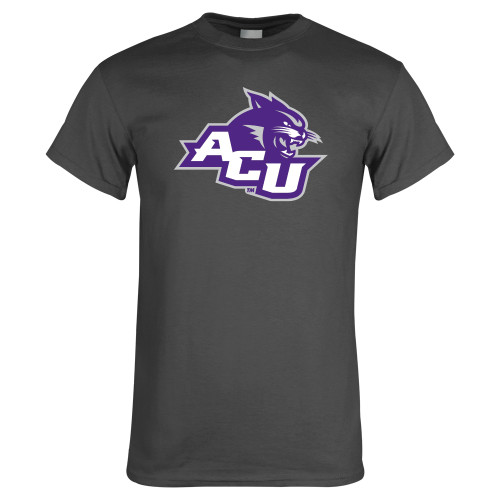  Charcoal T Shirt - Angled ACU w/Wildcat Head