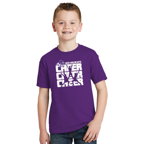ACU Wildcat Youth Purple T Shirt - Cheer