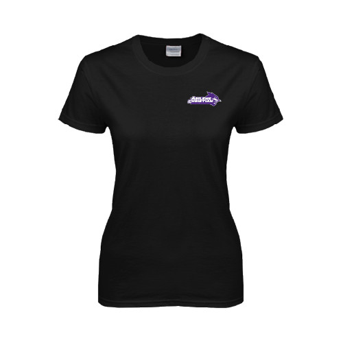  Womens Black Short Sleeve Tee - Primary Logo