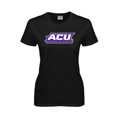  Womens Black Short Sleeve Tee - Track & Field