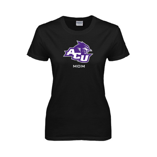  Womens Black Short Sleeve Tee - Mom
