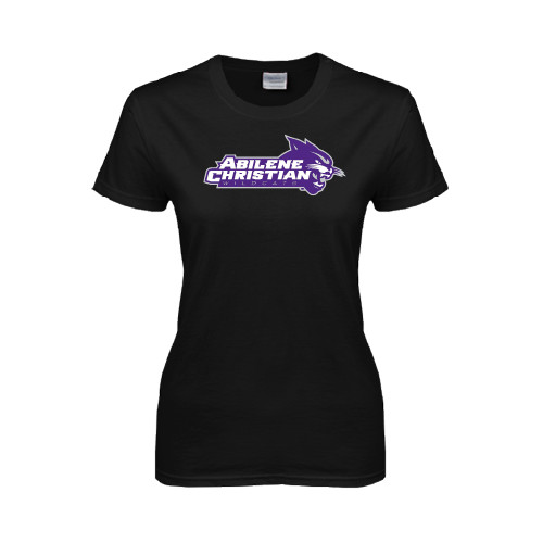  Womens Black Short Sleeve Tee - Primary Logo
