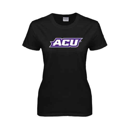  Womens Black Short Sleeve Tee - ACU