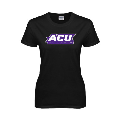  Womens Black Short Sleeve Tee - ACU Wildcats