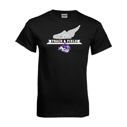  Black T Shirt - Track and Field Side Shoe Design