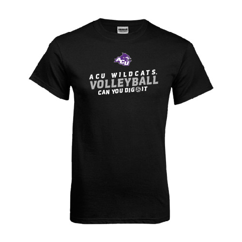  Black T Shirt - Can You Dig It - Volleyball