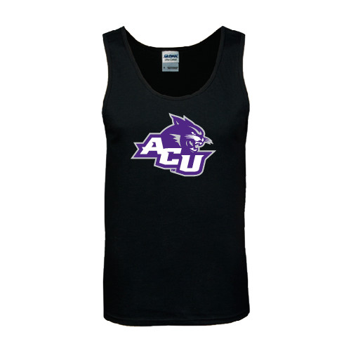  Black Tank Top - Angled ACU w/Wildcat Head