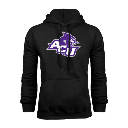  Black Fleece Hoodie - Angled ACU w/Wildcat Head