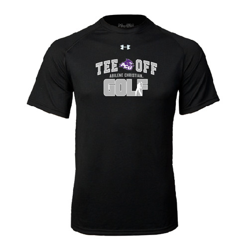  Under Armour Black Tech Tee - Tee Off Golf Design