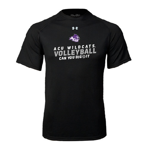  Under Armour Black Tech Tee - Can You Dig It - Volleyball