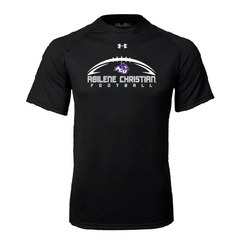  Under Armour Black Tech Tee - Wide Football Design