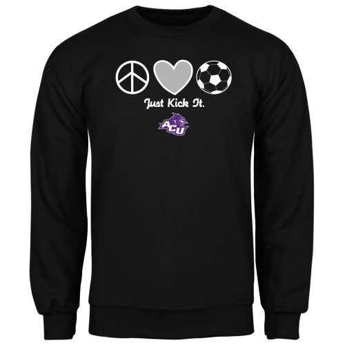  Black Fleece Crew - Just Kick It Soccer Design