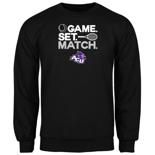  Black Fleece Crew - Game Set Match Tennis Design