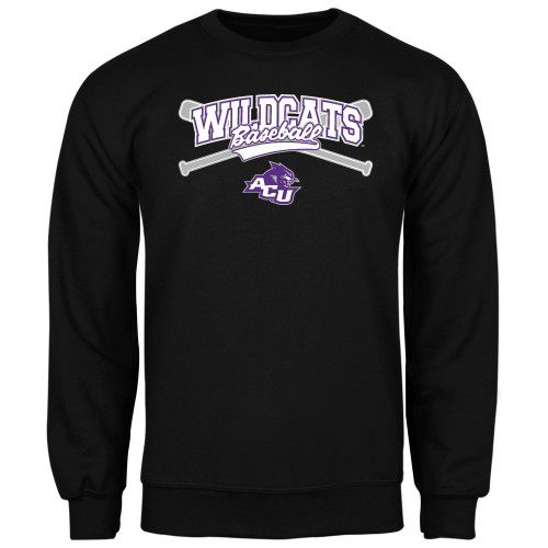  Black Fleece Crew - Baseball Crossed Bats Design