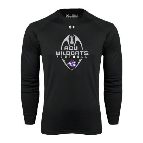  Under Armour Black Long Sleeve Tech Tee - Tall Football Design