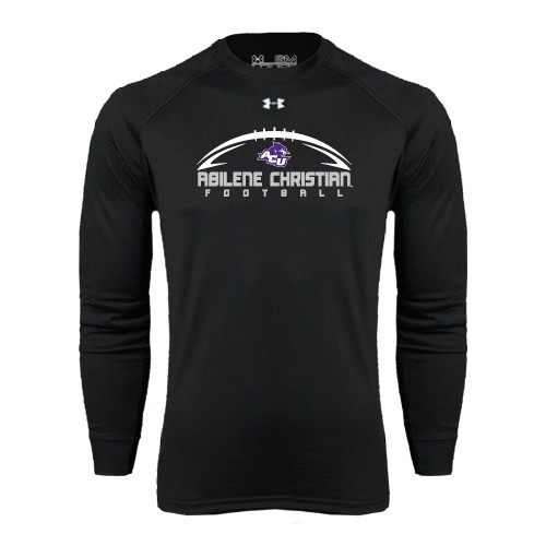  Under Armour Black Long Sleeve Tech Tee - Wide Football Design