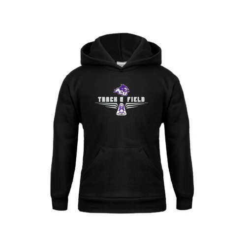  Youth Black Fleece Hoodie - Track and Field Shoe Design