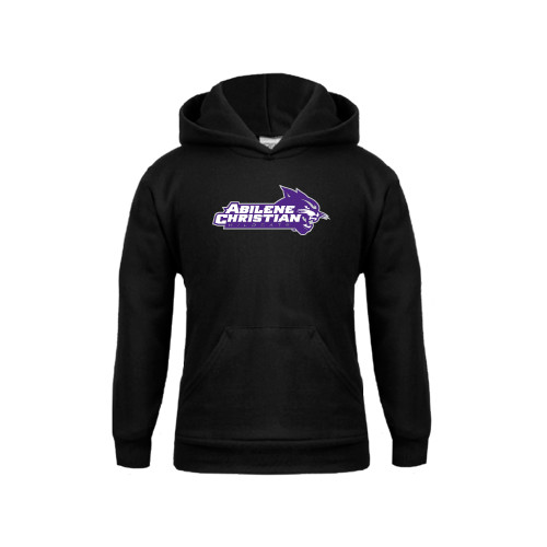  Youth Black Fleece Hoodie - Primary Logo