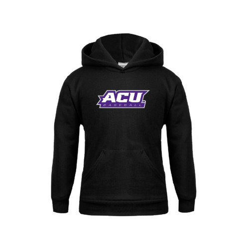  Youth Black Fleece Hoodie - Baseball