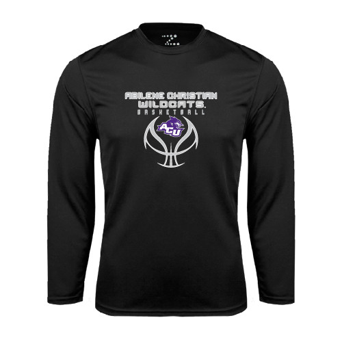  Black Performance Long Sleeve Shirt - Design On Basketball