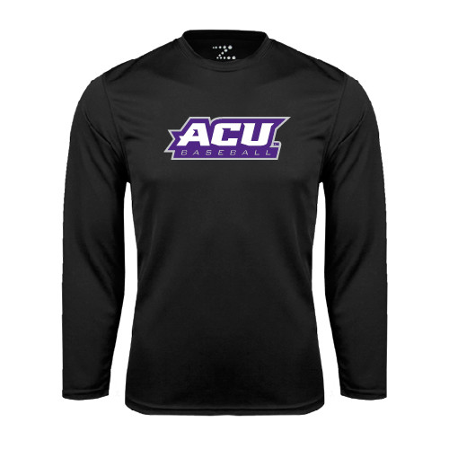  Black Performance Long Sleeve Shirt - Baseball