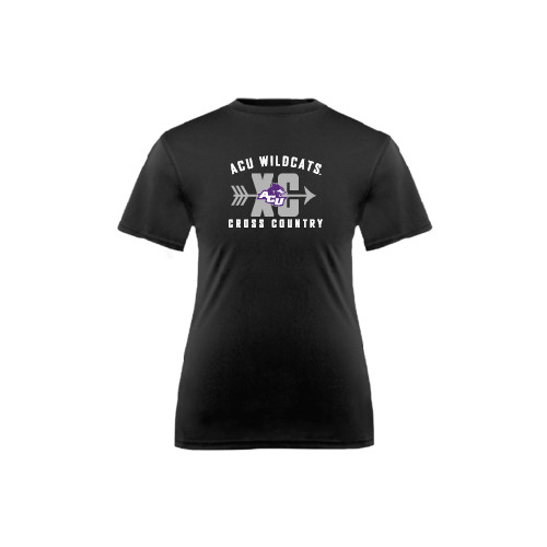  Youth Performance Black Tee - Cross Country Design