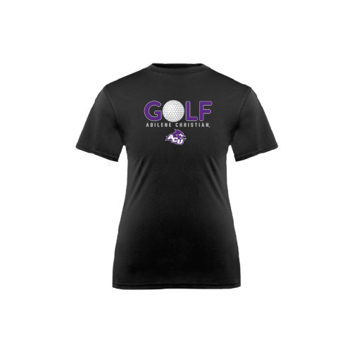  Youth Performance Black Tee - Golf Ball Design