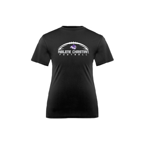  Youth Performance Black Tee - Wide Football Design