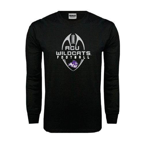 Black Long Sleeve T Shirt - Tall Football Design