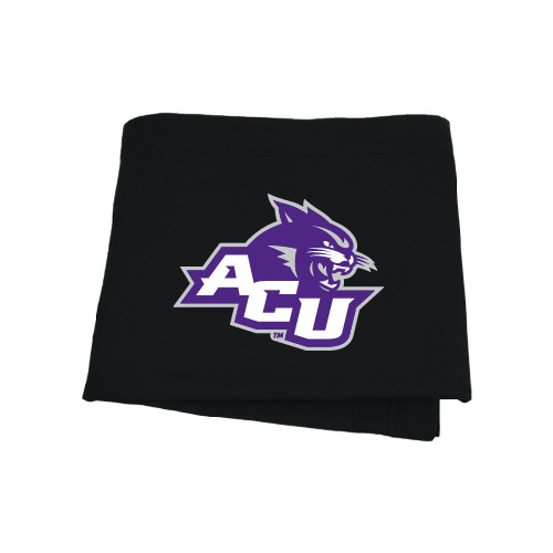 Black Sweatshirt Blanket - Angled ACU w/Wildcat Head