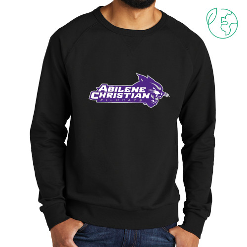  Allmade Black Organic French Terry Crewneck Sweatshirt - Primary Logo