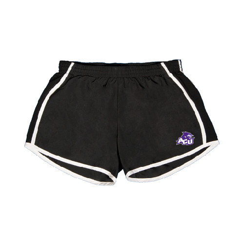  Womens Black/White Team Short - Angled ACU w/Wildcat Head