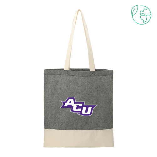 Abilene Christian Split Recycled Black Cotton Twill Convention Tote