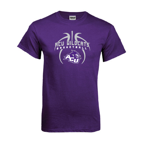  Purple T Shirt - Design On Basketball