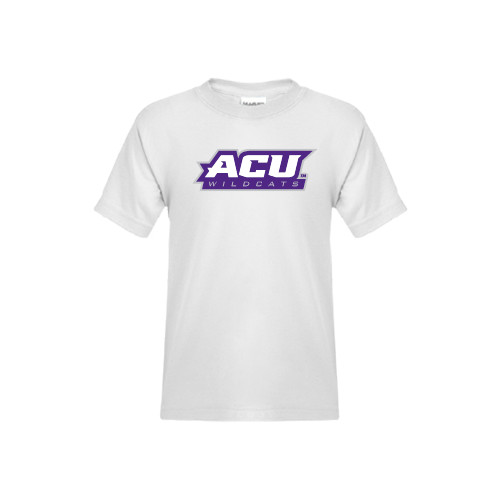  Youth White T Shirt - ACU Wildcats