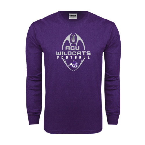  Purple Long Sleeve T Shirt - Tall Football Design